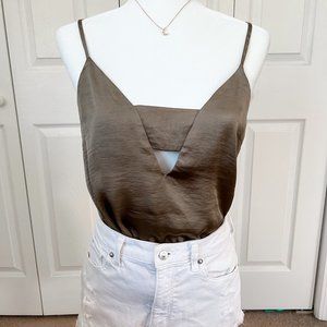 Silky Tank Top (Olive Green)
